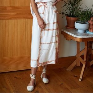 Emerson Fry tie dye skirt terra cotta